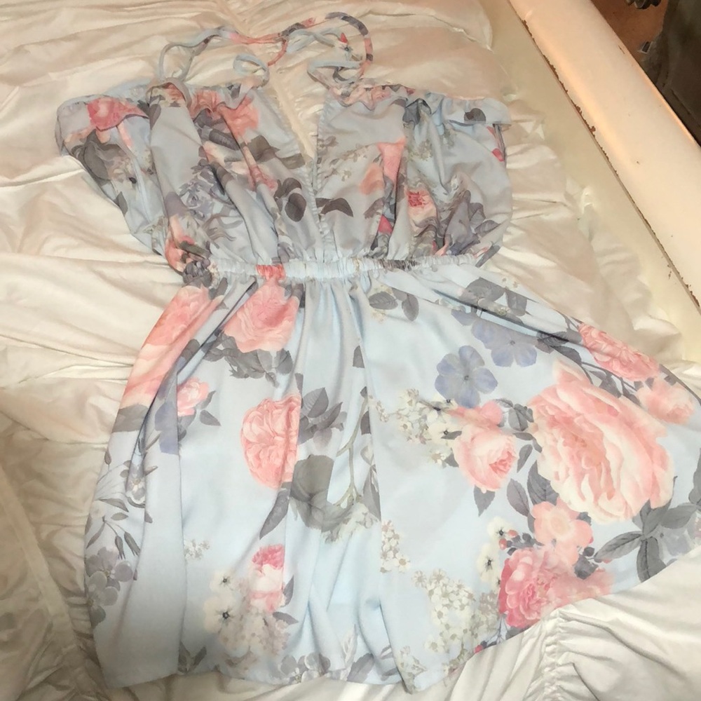 Flower print romper